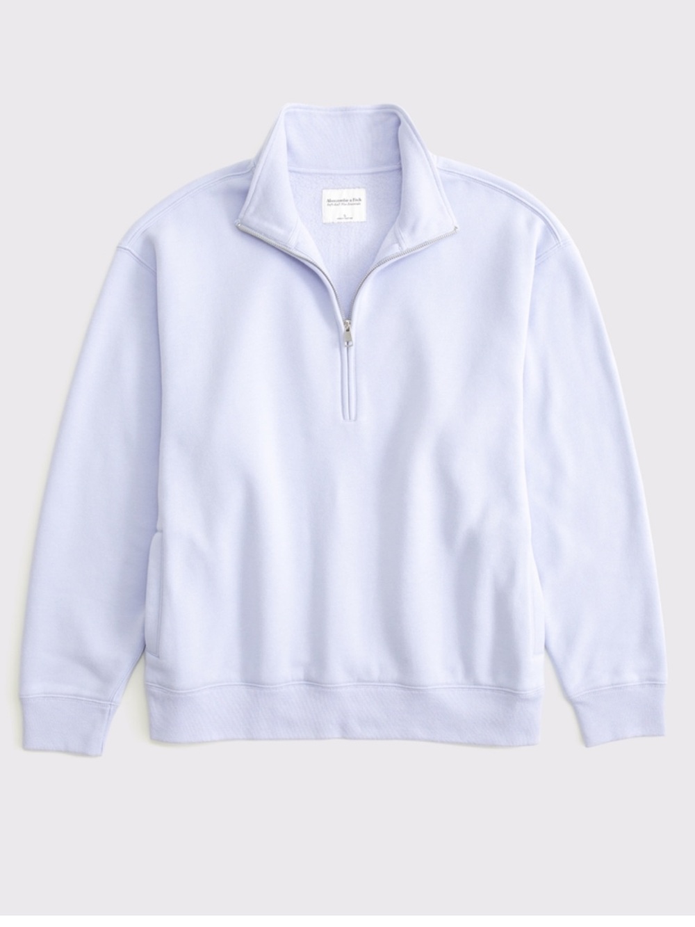 A&F Sunday Half Zip in Light Blue